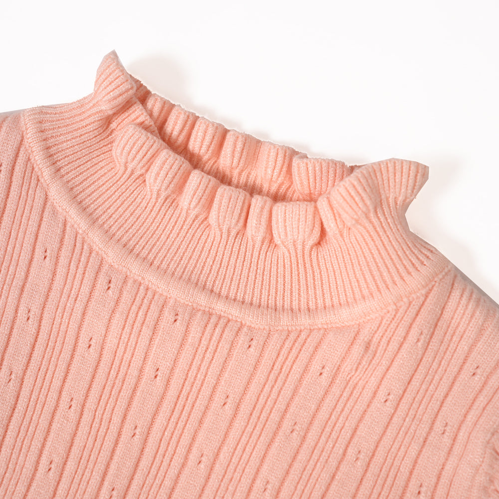 Pink knit pullover