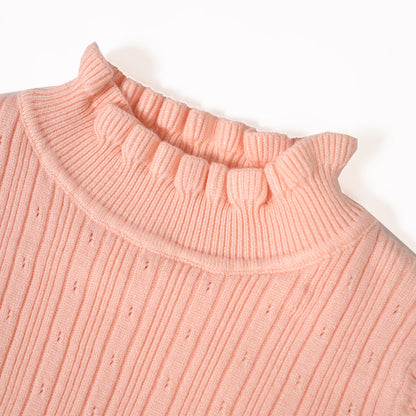 Pink knit pullover