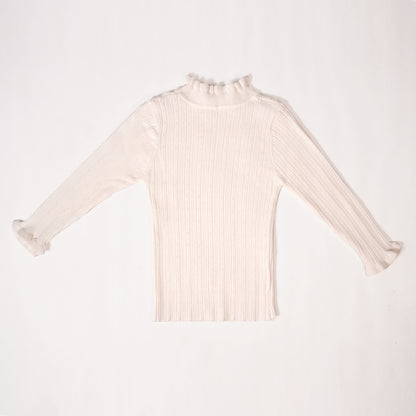 White knit pullover