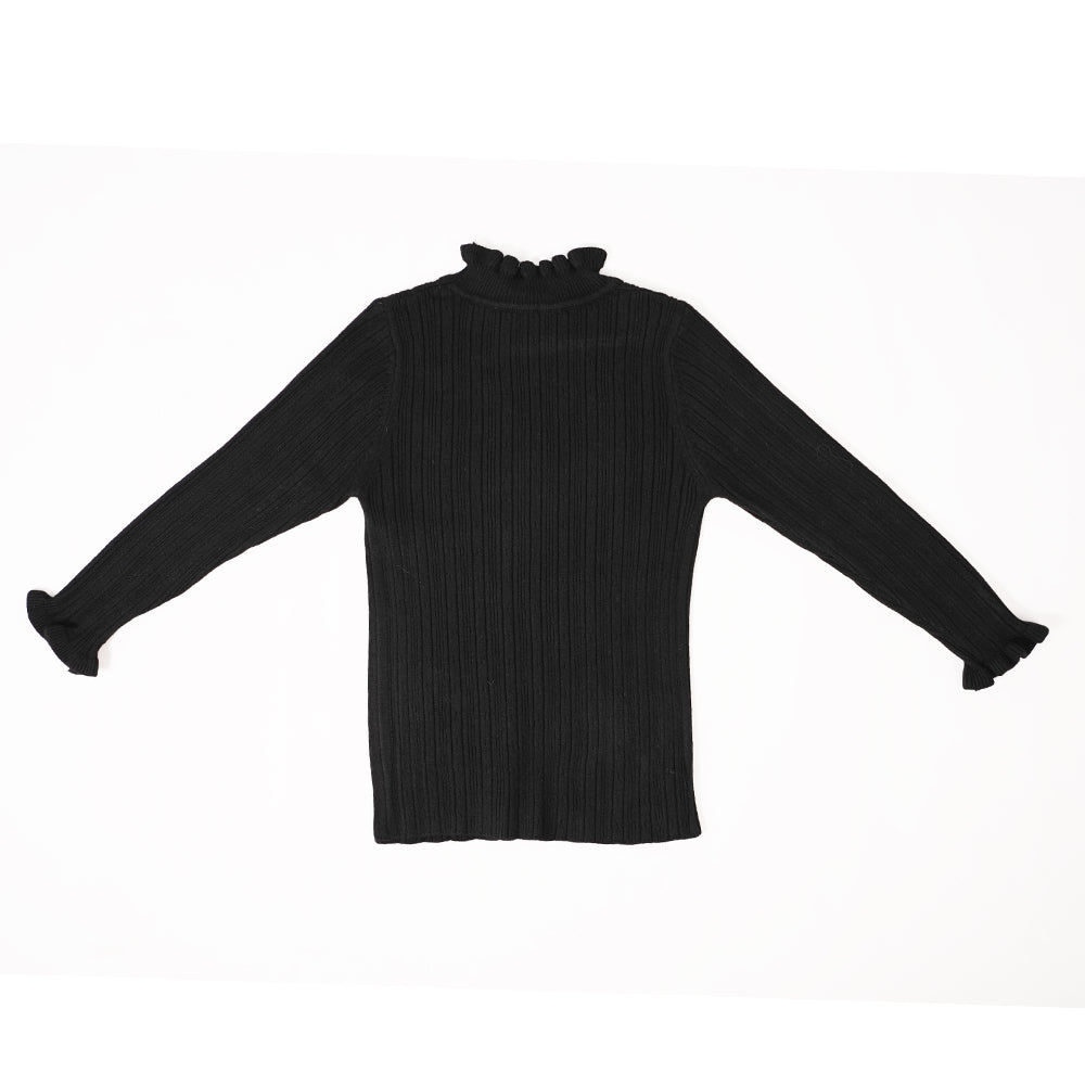 Black knit pullover