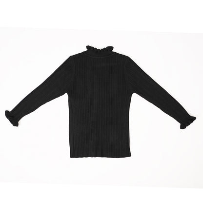Black knit pullover