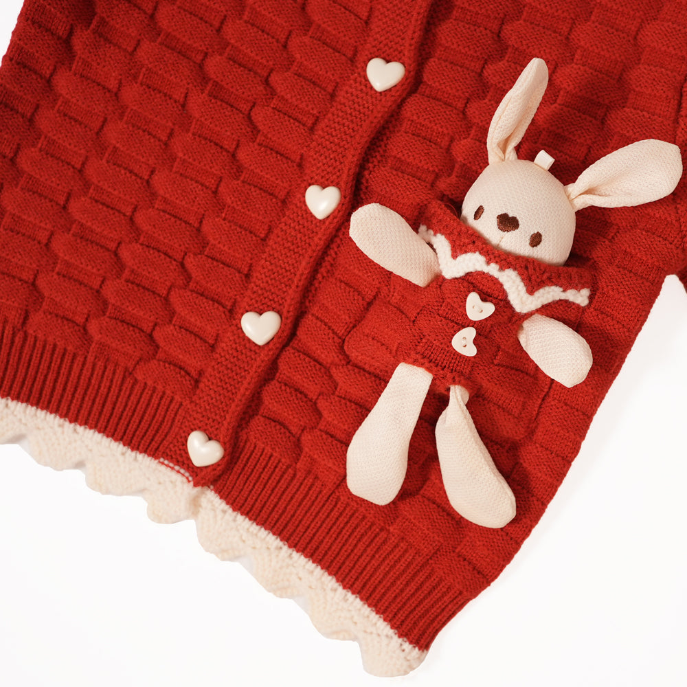 Red Bunny Knit Set