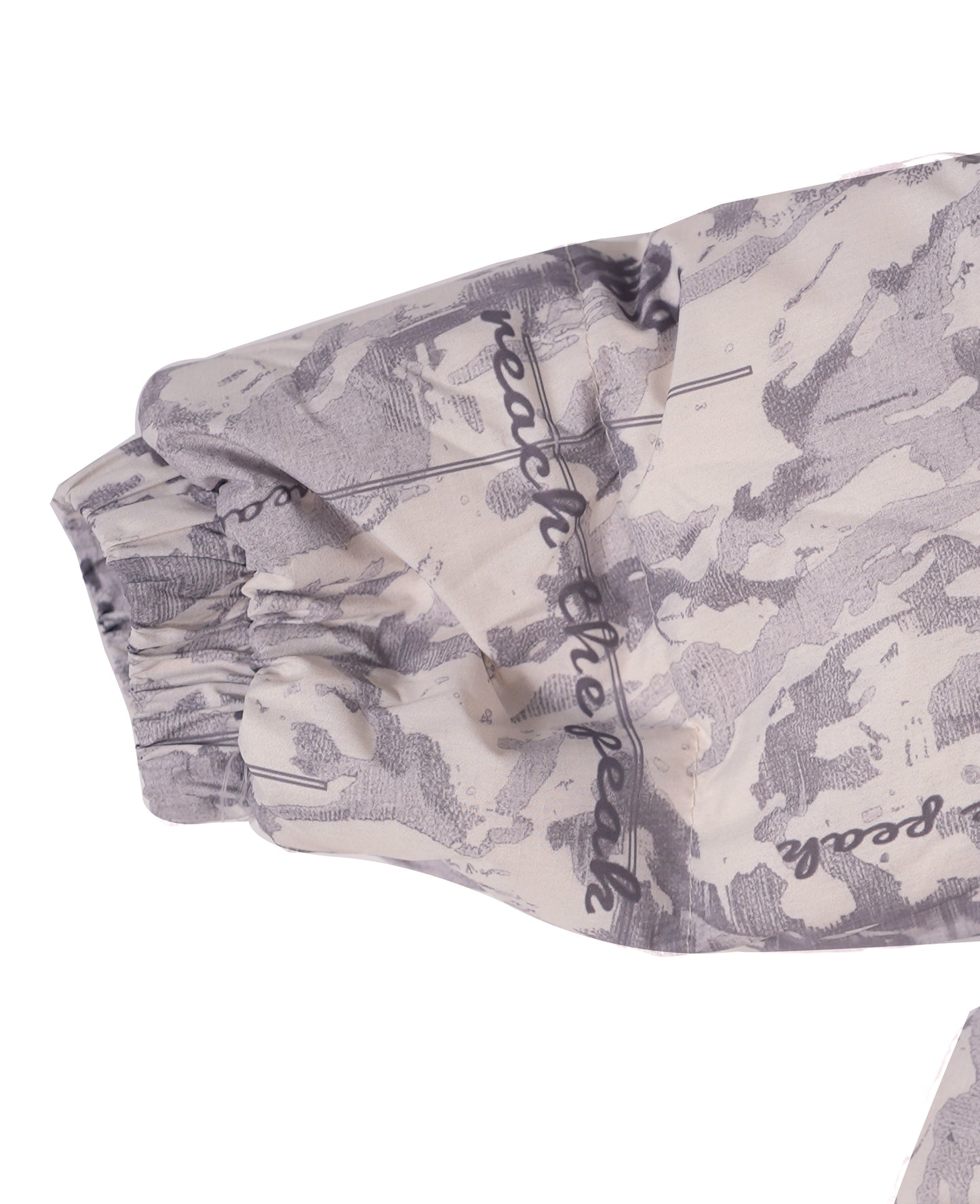 Grey Camo-Effect Puffer