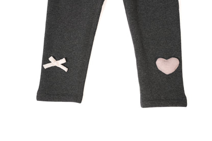 Charcoal heart leggings