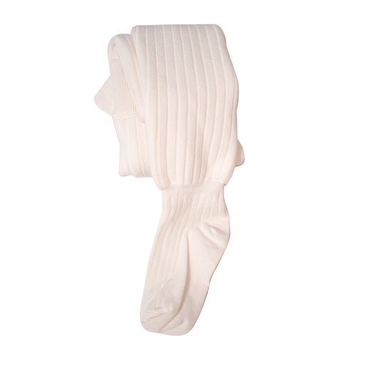 ⁠Ribbed Tights – White