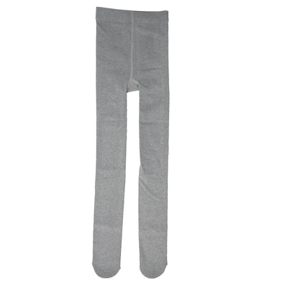 ⁠ ⁠Light Grey Ribbed Footed Tights