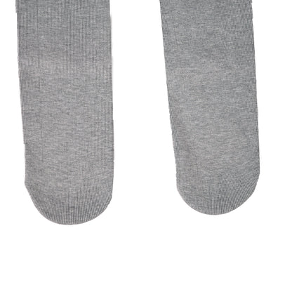 ⁠ ⁠Light Grey Ribbed Footed Tights