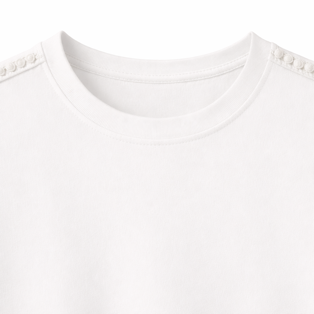 Ivory crochet Charm Pocket Tee