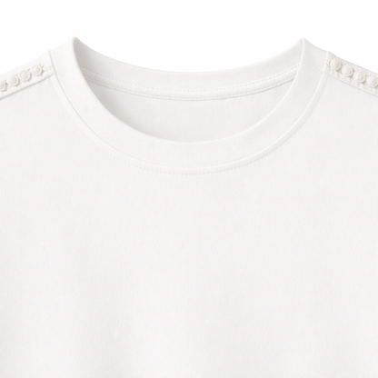 Ivory crochet Charm Pocket Tee