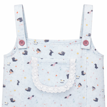 Blue Pinafore Set