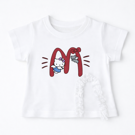 'M' kitty Skirt Set