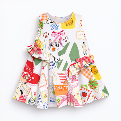 Playful Doodle Bow Dress