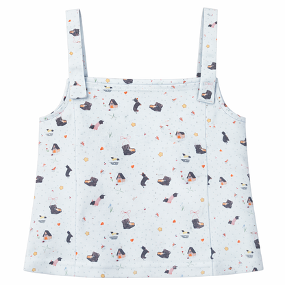 Blue Pinafore Set