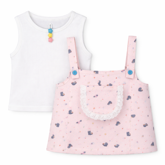Pink Pinafore Set