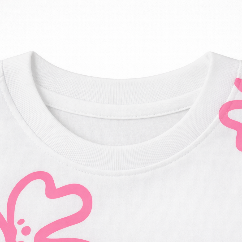 Pink Blossom Crop Tee