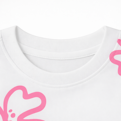 Pink Blossom Crop Tee