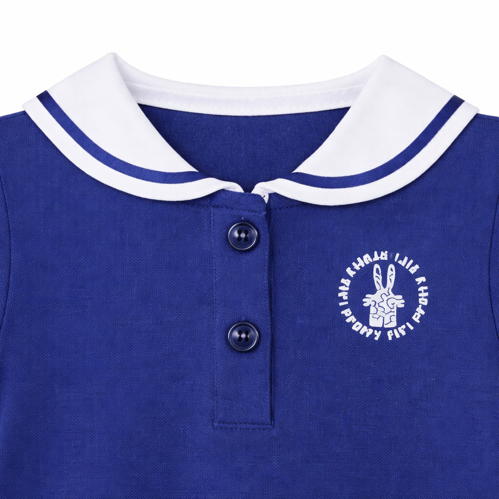 Navy Sailor Collar Skirt Set