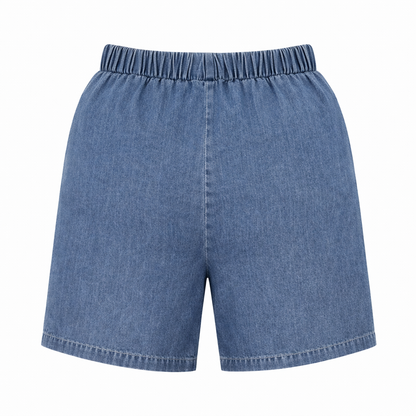 Car Print Polo Tee & Denim Shorts Set