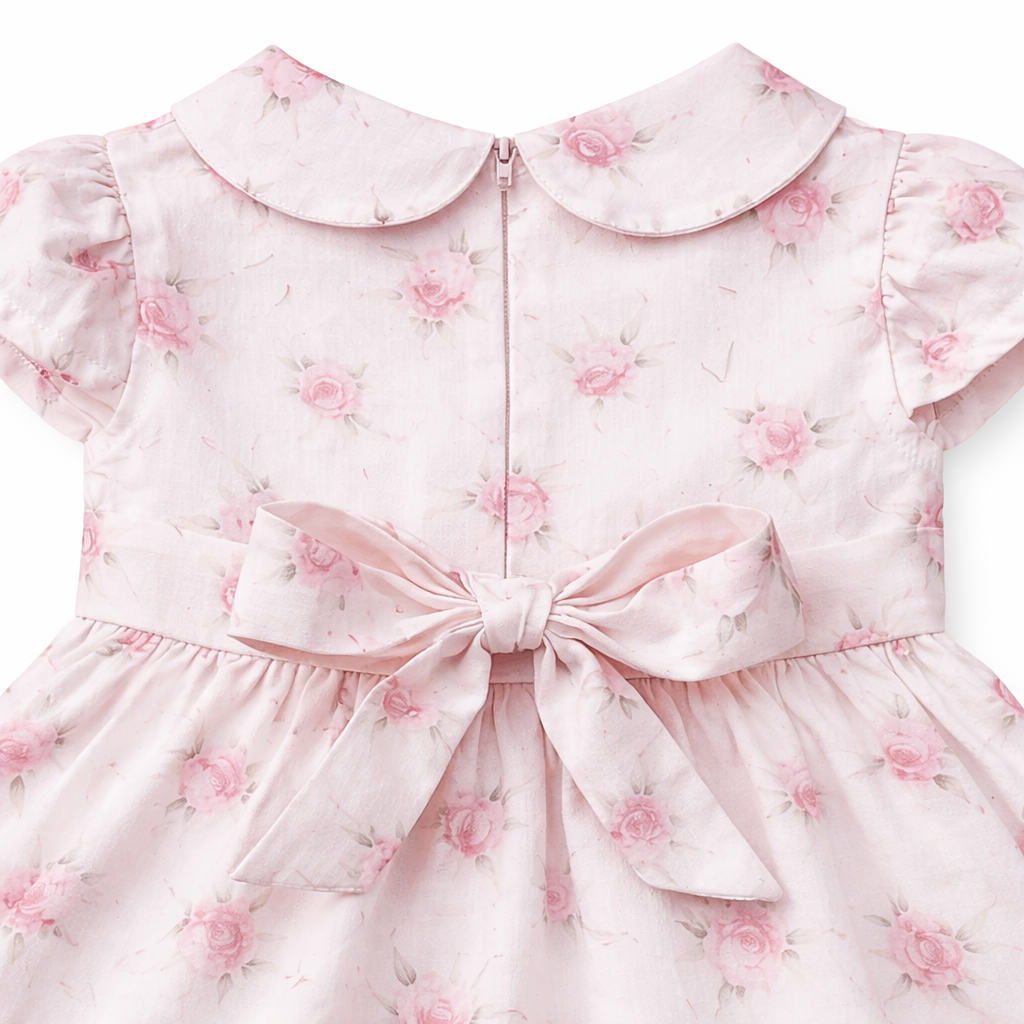 Pink Floral Bow Dress