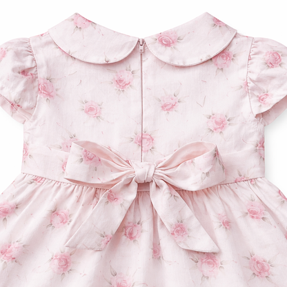 Pink Floral Bow Dress