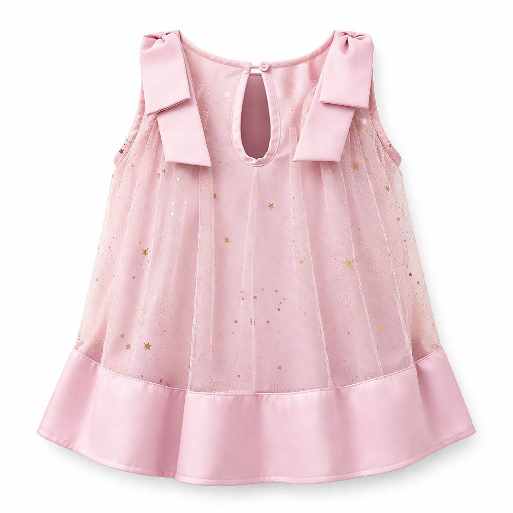 Pink Bow Shoulder Dress