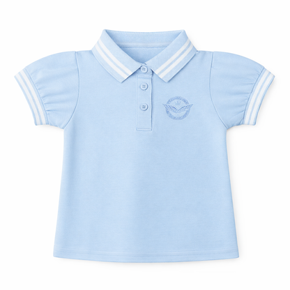 Blue Stripe Collar Polo Tee