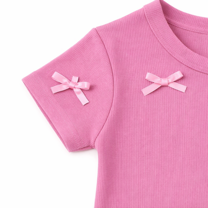 Applique Bow Detail Top