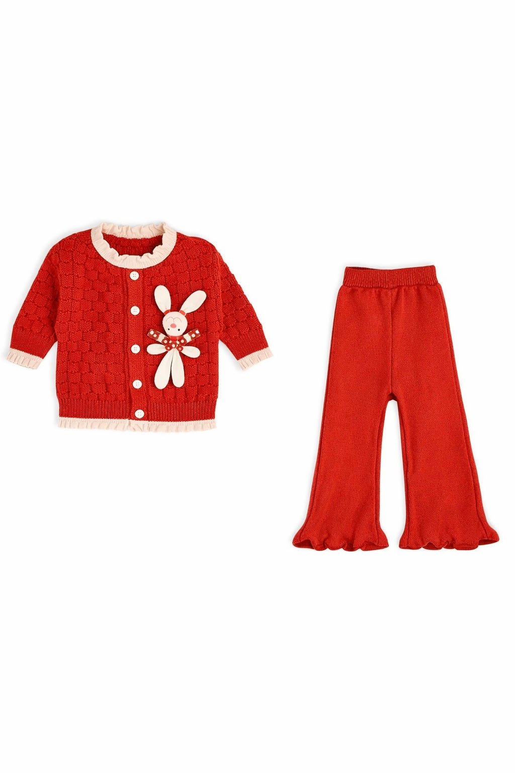Red Bunny Knit Set
