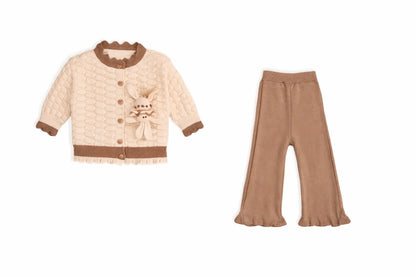 Cream Bunny Knit Set