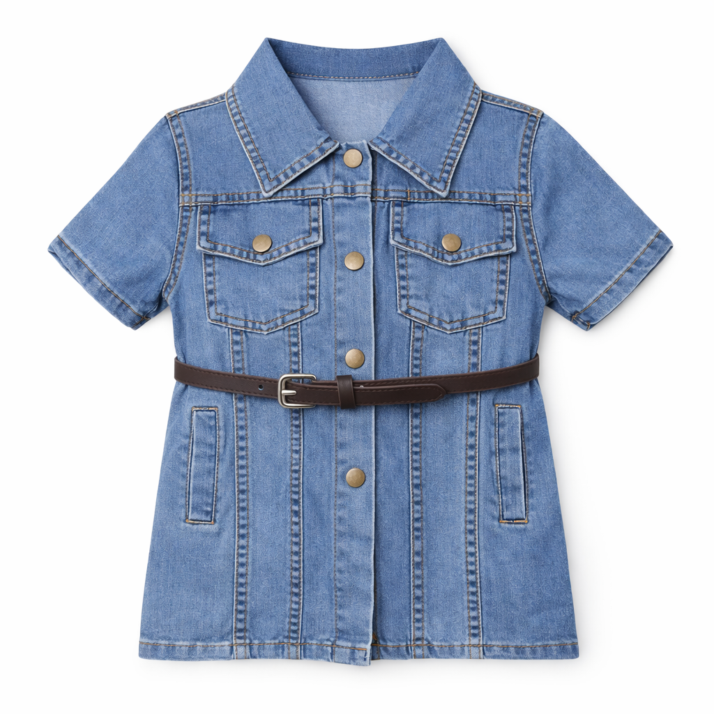 Denim Belted Shirt