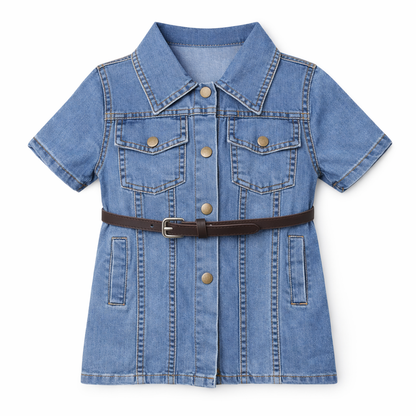 Denim Belted Shirt