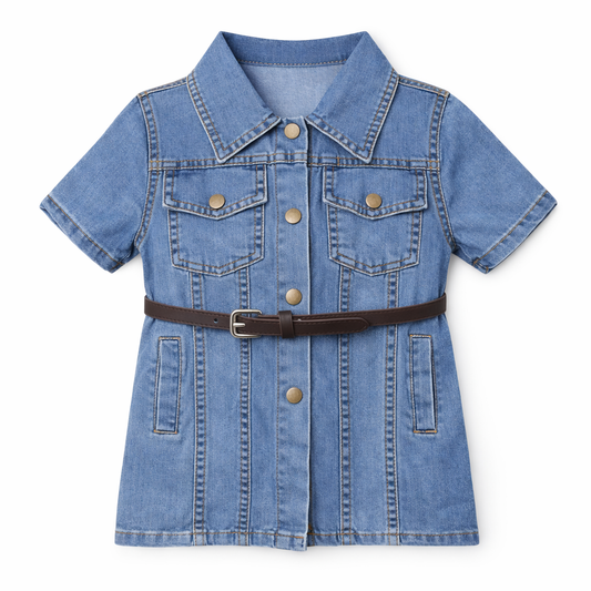 Denim Belted Shirt