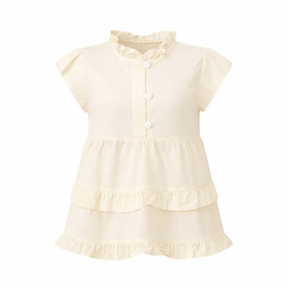 cream ⁠Ruffle Top & Pant Set