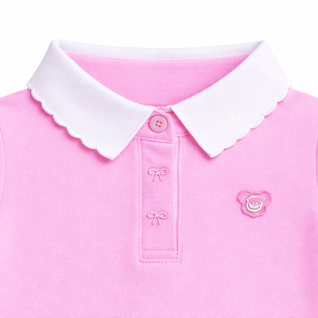 Pink teddy Polo Tee