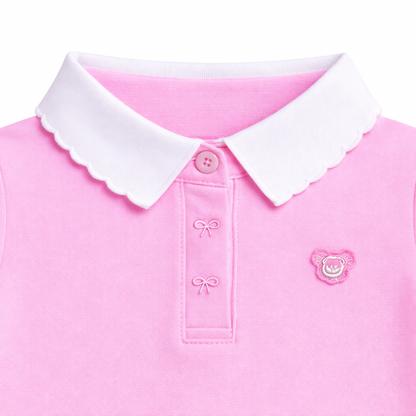 Pink teddy Polo Tee