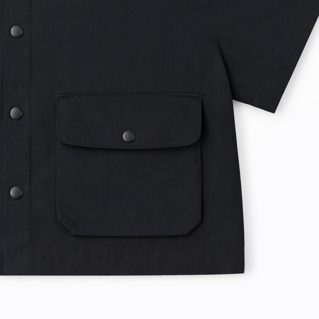 Black Utility Pocket Shirt