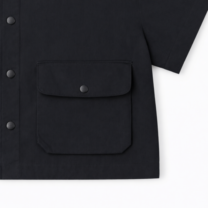 Black Utility Pocket Shirt