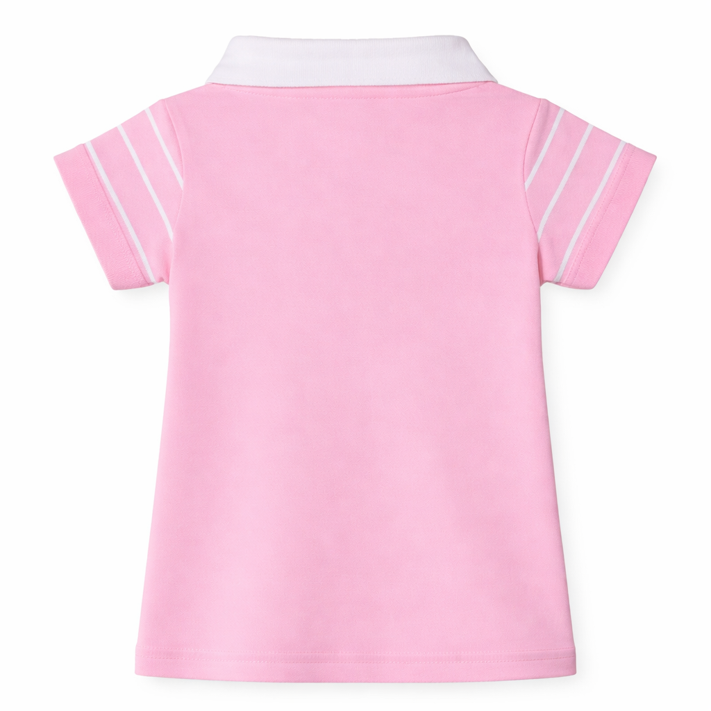 Pink Polo Pleated Skirt Set