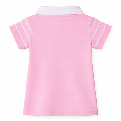 Pink Polo Pleated Skirt Set