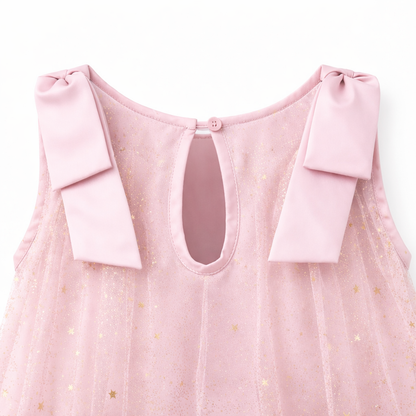 Pink Bow Shoulder Dress