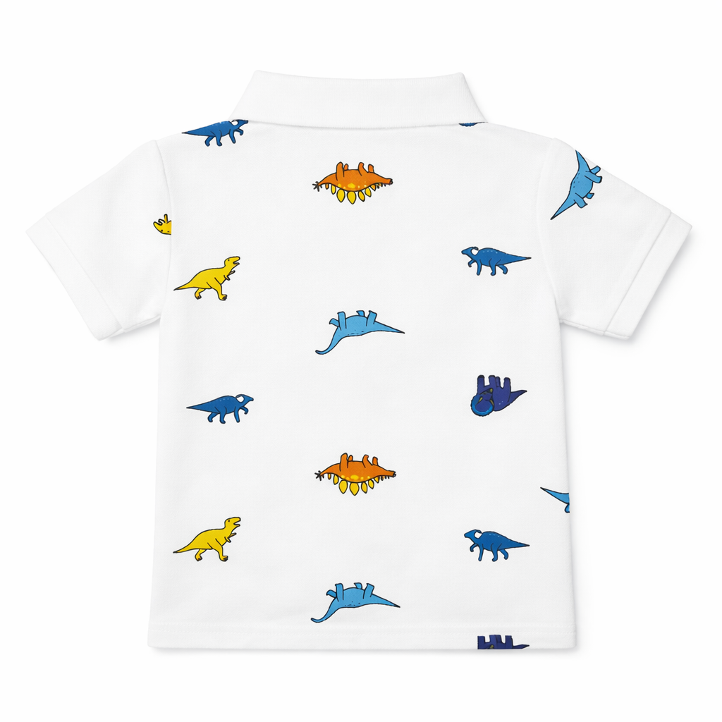 Dino Print Polo Tee