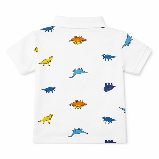 Dino Print Polo Tee