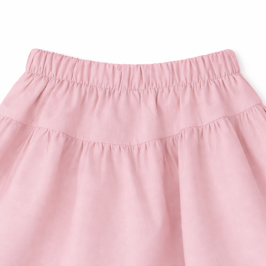 Blush bow ruffle coord set