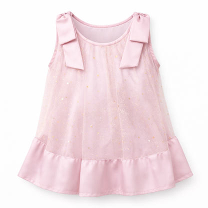 Pink Bow Shoulder Dress