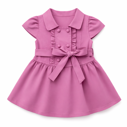 Rosette Ruffle Bow Dress