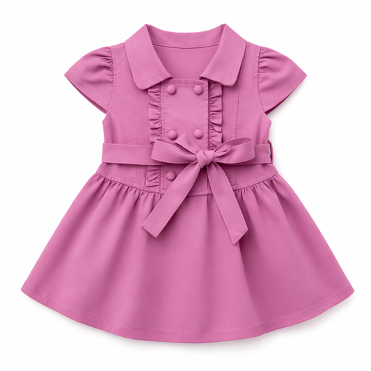 Rosette Ruffle Bow Dress