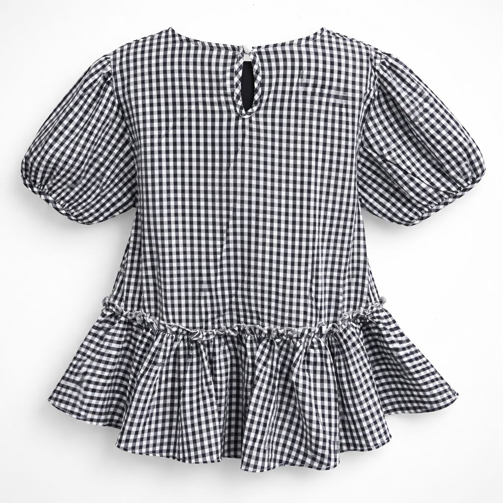 Classic Gingham Ruffle top