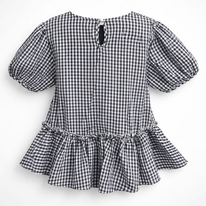 Classic Gingham Ruffle top