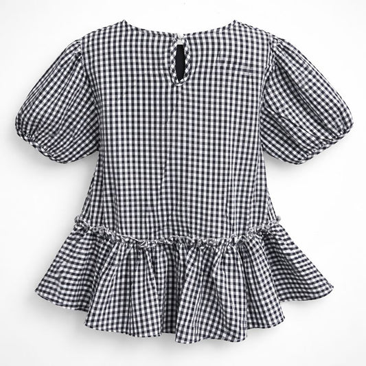 Classic Gingham Ruffle top