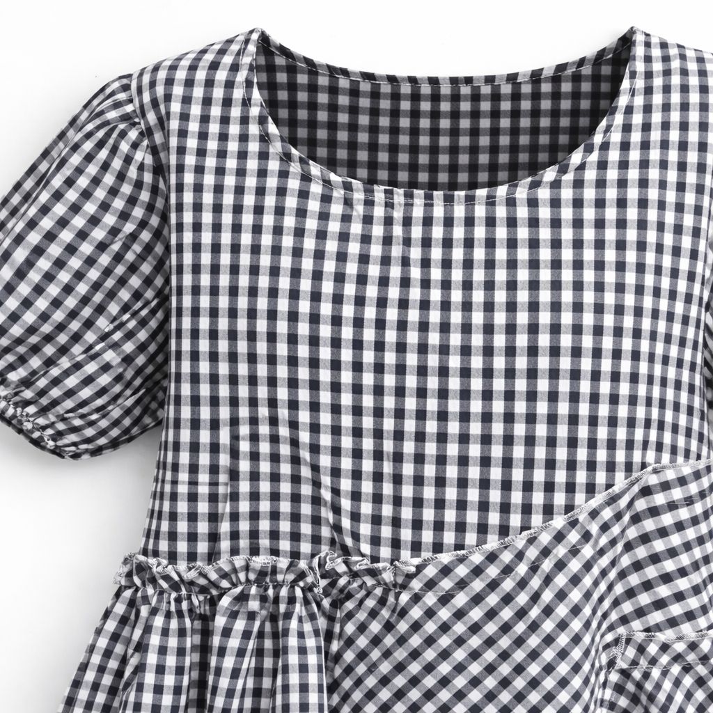 Classic Gingham Ruffle top
